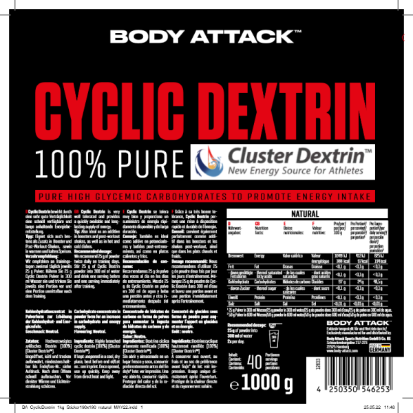 BODY ATTACK Cyclic Dextrin Beutel 1000g